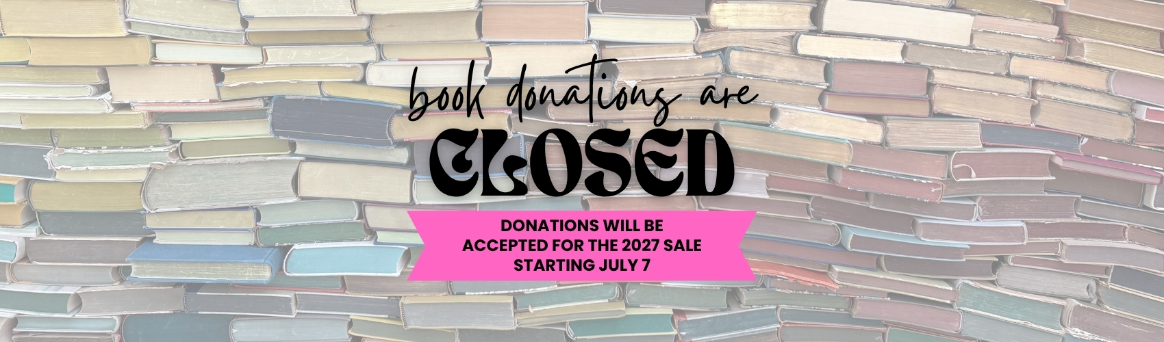 Book Donations Closing
